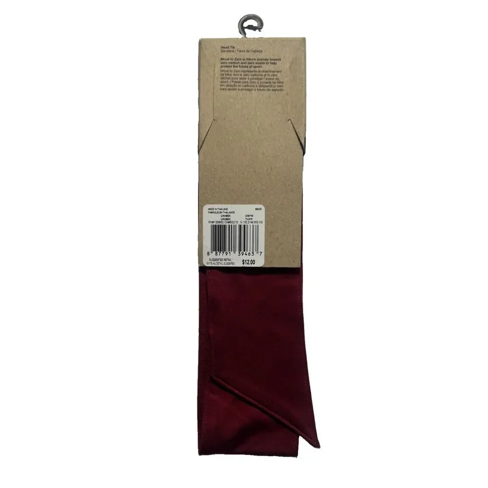 Nike Dri-FIT Head Tie Bandana Headband Red White Swoosh Move To Zero OSFM NWT